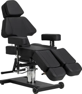Image de Fauteuil hydraulique pour tatouage Pro Ink 605 réglage fluide noir