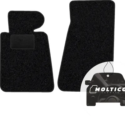 Immagine prodotto di moto-MOLTICO Tappetini anteriori per auto Velours Tappetini per auto neri Set di tappetini per auto 2 pezzi adatto per BMW Serie 5 E34 1988-1996