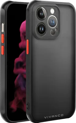 Produktbild von ViVanco™Frosted, Cover, Apple, iPhone 14 Pro, 15,5 cm (6.1"), Schwarz, Durchscheinend