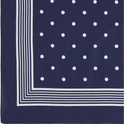 Produktbild von modAS Uni Vierecktuch ca. 70 x 70 cm bedruckt oder uni - Tuch als modisches Accessoires in Blau mit Punkte