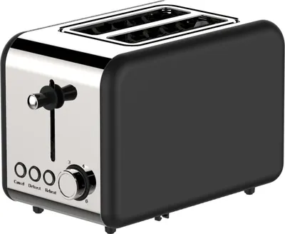 Zdjęcie produktu dla Toster Retro 2-kromkowy Toster 850 Watt Czarny