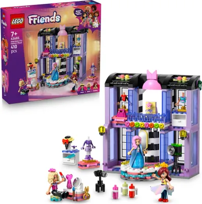 Produktbild von LEGO Friends Modeschau in Heartlake City - Verkleidungsspiel mit 3 Mini Puppen, Laufsteg, anpassbaren Outfits inkl. Rock, Mantel, Hüten & Zubehör - Kreatives Geschenk für Mädchen ab 7 Jahren - 42685