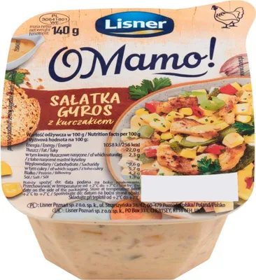 Zdjęcie produktu dla Lisner Sałatka Gyros Z Kurczakiem - Szybki I Smaczny Obiad