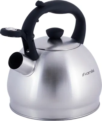 Produktbild von Wasserkocher mit Edelstahlpfeife 2,0 L INDUKTIONSGAS KAMILLE KM-0693BL