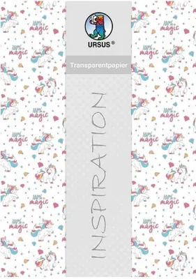 Produktbild von Transparentpapier "Einhorn", DIN A4, 5 Blatt