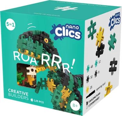 Produktbild von Clics Bausteine Nano Clics Creative Builders Set 125 Stück nachhaltig