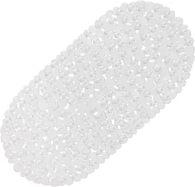 Productafbeelding van WELTRXE Kieselsteenvormige badmat, transparant, antislip, badmat met zuignappen