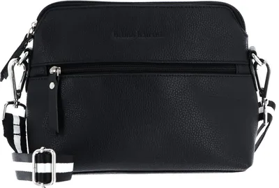 Produktbild von bruno banani Leder Umhängetasche Crossbody Bag Black schwarz