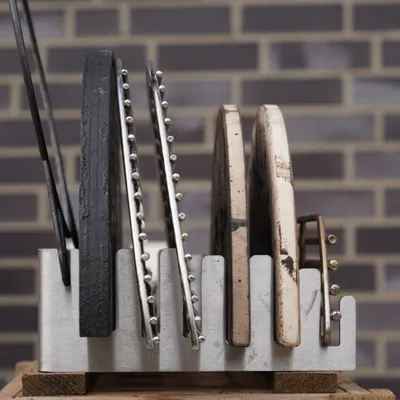 Immagine prodotto di Portagriglia per barbecue in Vetroceramica | estremamente solido - in acciaio inox da 5 mm | mantiene finalmente in  il vostro barbecue