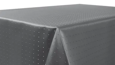 Damast Tischdecke oval 160x220 cm, grau, bügelfrei