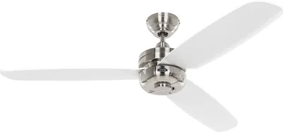 Obrázek produktu pro Stropní ventilátor s dálkovým ovládáním Night Flight 132 cm broušený chrom / bílá