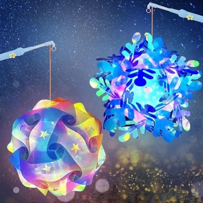 Image de Kit de bricolage pour lanterne Saint-Martin, baguette de lanterne pour enfants, baguette de lanterne, enfants, LED, lanterne portable pour enfants, lanternes multicolores