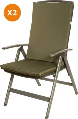 Produktbild von Stuhlkissen 2er set | Sitzkissen 110x47x4cm Grün | sitzkissen stuhl | stuhlkissen outdoor | sitzkissen hochlehner