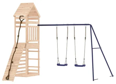 Produktbild von vidaXL Spielturm Massivholz Kiefer
