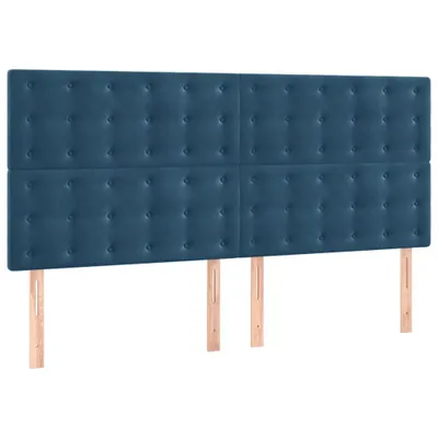 Produktbild von Kopfteil Dunkelblau 180x5x118/128 cm Samt