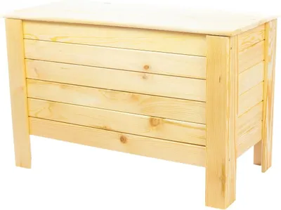 Obrázok produktu pre STOLMAK Záhradný drevený box 166 l 80x52x40 cm prírodný, masívna borovica, box na podušky, úložná truhlica