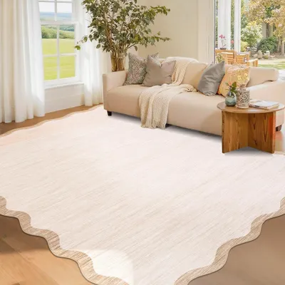 Imagen del producto de Alfombra lavable, de 160 x 230 cm, antideslizante, ideal para dormitorios y salones