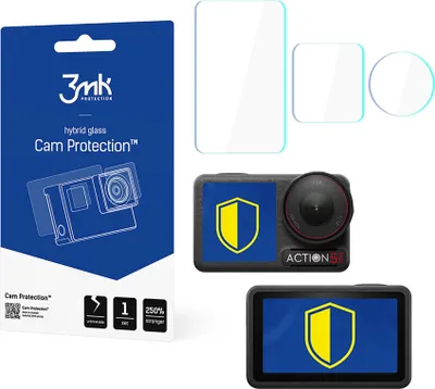 Obrázok produktu pre 3mk Display Hybridglas Cam Protection für DJI Osmo Action 5 Pro transparentný 0,16mm