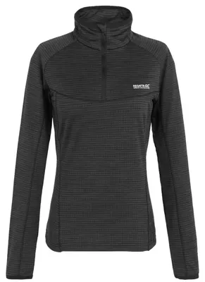 Produktbild von Regatta Yonder II Powerstretch Mitlayer Shirt für Damen, Farbe:Schwarz, Größe:46