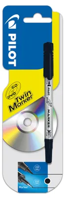 Productafbeelding van Pilot Marker, dubbelzijdig, voor CD/DVD, zwart