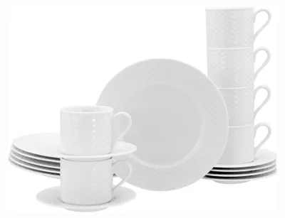 Produktbild von CreaTable, 24640, Polo Weiss, Kaffeeservice 18-tlg, Porzellan