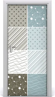 Produktbild von Tulup Türaufkleber 95x205 cm Dekorative Aufkleber Selbstklebend Wasserdichte Tapete Abnehmbar Schlafzimmer Wohnzimmer Wohnkultur - geometrische Muster