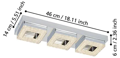 Obrázok produktu pre EGLO Fradelo, LED, Žiarovky bez možnosti výmeny, 3000 K, 400 lm, IP20, Chróm, Priehľadná