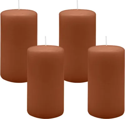 Produktbild von 4er Set Adventskranzkerzen Haselnuss Ø 70 x 130 mm