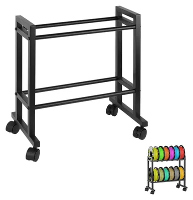 3D-Filament-Aufbewahrungsregal, 2-lagig, mit Rollen, 50-70 kg
