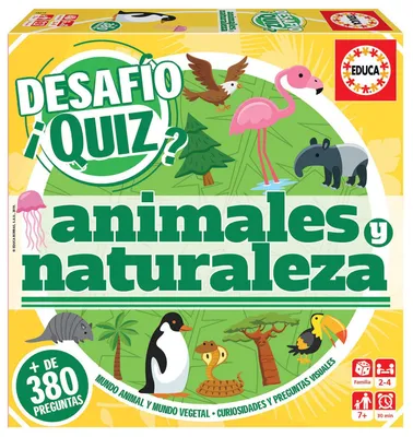 Immagine prodotto di Educa Borrás 18219 Quiz Desafio-Animales Y Naturaleza, Vari, Taglia unica