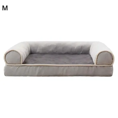 Produktbild von Weiches Haustierbett für Hund & Katze, rechteckig Hundekissen,Hundesofa atmungsaktiv, warm im Winter, kühl im Sommer