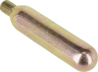 A single CO2 cartridge is shown against a white background.