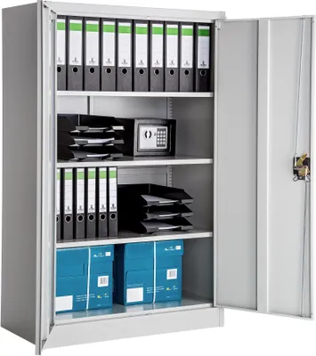 Obrázek produktu pro Skříň na dokumenty se 4 policemi 140x90x40 cm - šedá