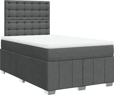 Obrázek produktu pro vidaXL Postel Boxspring s matrací tmavě šedá 120x200 cm Látka