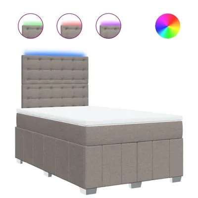 Produktbild von vidaXL Boxspringbett mit Matratze Taupe 120x190 cm Stoff