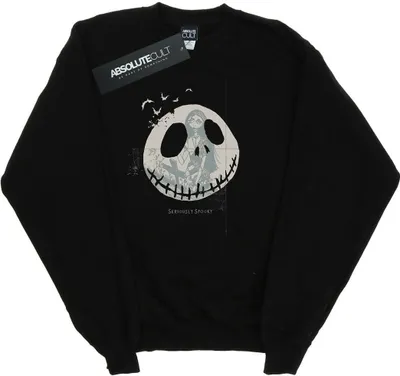 Produktbild von Disney - "Nightmare Before Christmas Seriously Spooky" Sweatshirt für Herren BI42596 (S) (Schwarz)