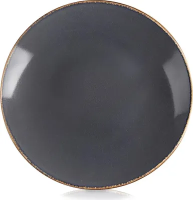 Obrázok produktu pre Orion | Jedálenský tanier - Keramika - 27 cm - Sivá - Tanier - Vhodný do umývačky riadu - Vhodný do mikrovlnnej rúry