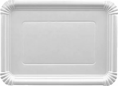 Produktbild von PAPSTAR Papp-Teller eckig, 21,5x29 cm, weiß, "pure" Design | Packung (25 Stück)