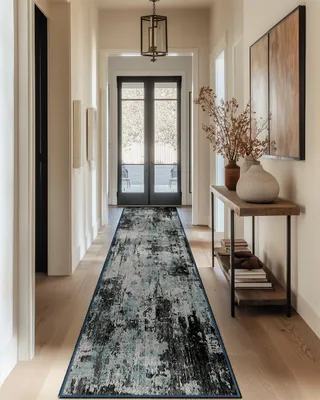 Image de Tapis antidérapant pour sols, dimensions 60 x 300 cm, avec motif abstrait
