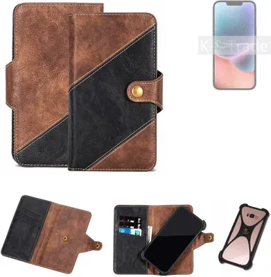 Produktbild von K-S-Trade Handyhülle Schutzhülle Bookstyle Case kompatibel mit Apple iPhone 14 Plus Klapphülle Cover Hülle Schutztasche 1x