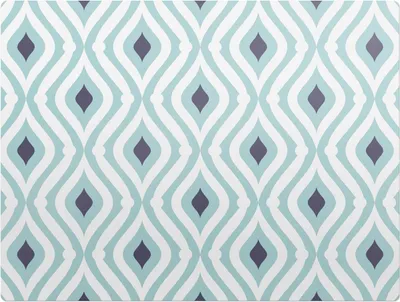 Produktbild von Geometrisches Retro-Muster – Bodenschutzmatte – Stuhlunterlage 120x90 cm – Rutschfest – Hartbodenmatte
