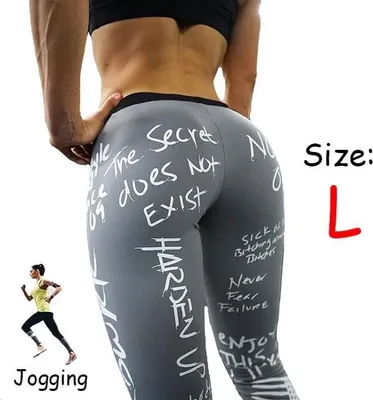 Produktbild von Damen-Leggings mit Push-up-Effekt, Kompressions-Stretch-Leggings, hochgeschnittene Sporthose, ideal zum Joggen, Yoga und für Sauna, Größe L