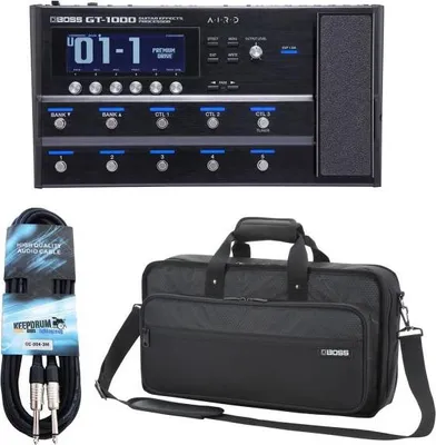 Produktbild von Boss Effektgerät GT-1000 Multi-Effektpedal mit Tasche und Kabel