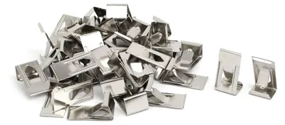40er-Pack Foto-Clip-Hänger, Metall, 26x14 mm, silber