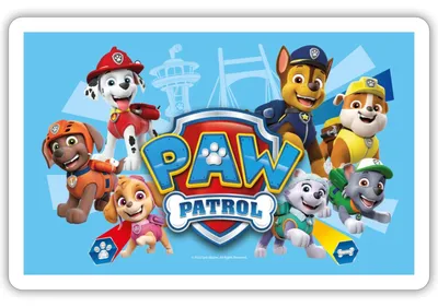 Produktbild von Spreadshirt Paw Patrol Hauptcharaktere Sticker Aufkleber, 10 x 10 cm, Mattweiß