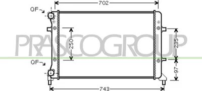 Produktbild von PRASCO AD320R012 Kühler Wasserkühler Motorkühler für VW GOLF VI (5K1) Golf V Schrägheck (1K1) TOURAN (1T1, 1T2) Passat Variant (3C5) für AUDI