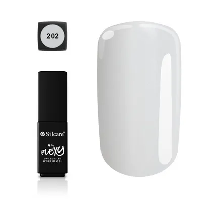 Produktbild von Silcare Flexy Hybridlack 202, 4,5 g - Hochwertiger Hybrid-Gel-Nagellack für langanhaltenden Glanz und Stärke