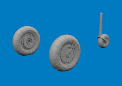 Zdjęcie produktu dla Eduard Accessories 672454 – koła do modelu Bf 109K-4 w skali 1:72 firmy Eduard – nowe