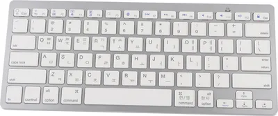 Obrázek produktu pro Bezdrátová klávesnice Mini 78 kláves Ultra tenká přenosná bílá počítačová klávesnice pro Android OS X IOS WindowsKorejština
