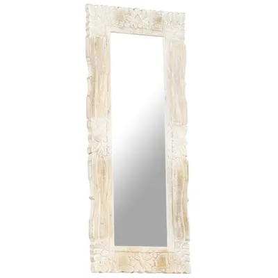 Produktbild von vidaXL Spiegel Weiß 110x50 cm Mango Massivholz